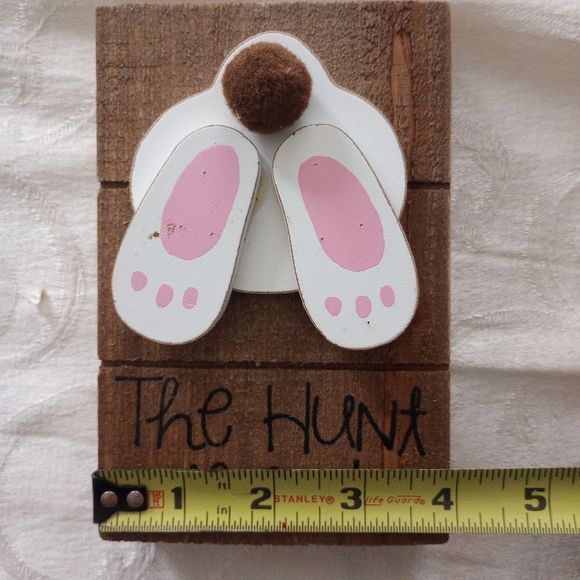 Wooden Easter Bunny Decor, set of 2 - Picture 6 of 8